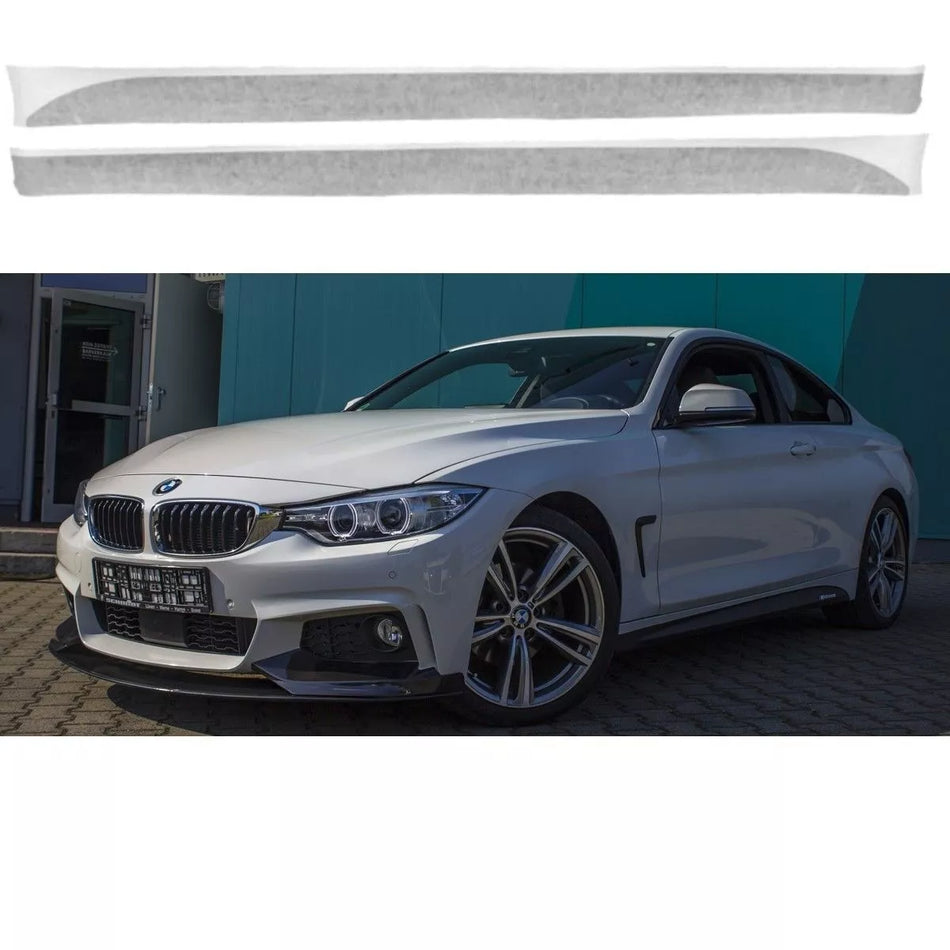 Pellicola minigonne laterali nera per M BMW Serie 4 F32 F33 F36