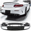 DIFFUSORE + MASCHERINE DI SCARICO 2x2 (NERO) PER MERCEDES CLASSE C A205 C205