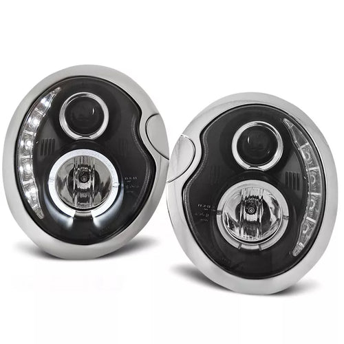 Fari con luce diurna LED per Mini Cooper 2001-2006 in Nero