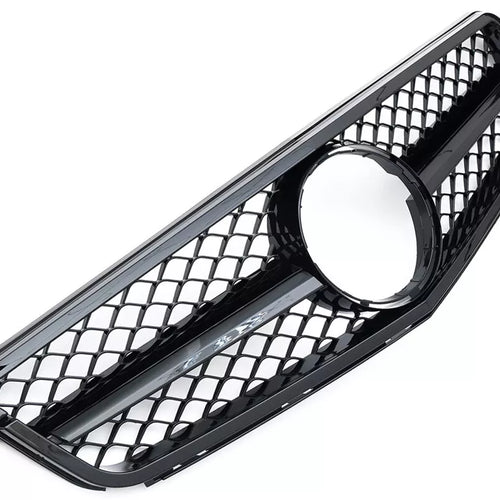 Griglia Sport Griglia Radiatore per Mercedes W204 C204 Coupe Nero Lucido