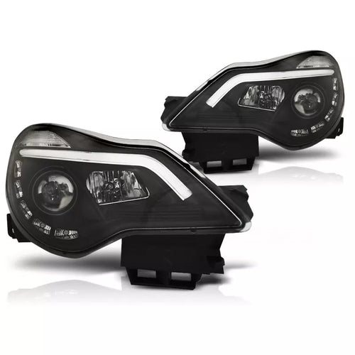 Fanale LED luce diurna per Opel Corsa D 2011-2014 Nero