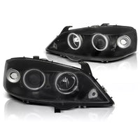 Fari CCFL Angel Eyes per Opel Astra G 1998-2004 in Nero