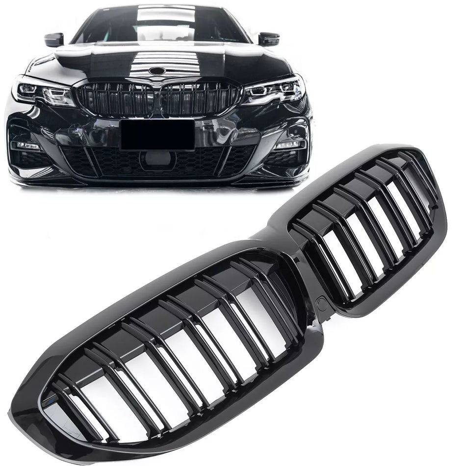 per BMW SERIE 3 G20 G21 GRIGLIA RADIATORE PRE-LCI LUCIDO NERO