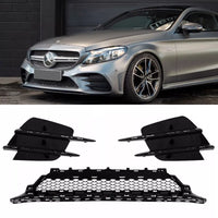 Set griglia paraurti Nero Lucido per Mercedes W205 mopf AMG Line + C43