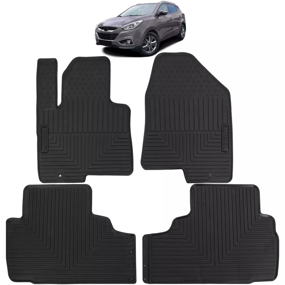 Tappetini Auto Gomma Nero Premium Set per Hyundai ix35 2009-2015