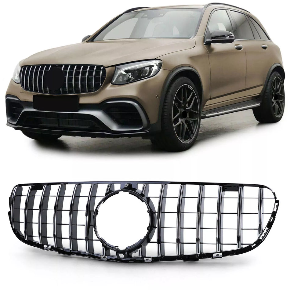 Griglia Sport griglia anteriore nera cromata lucida, per Mercedes GLC X253 15-19