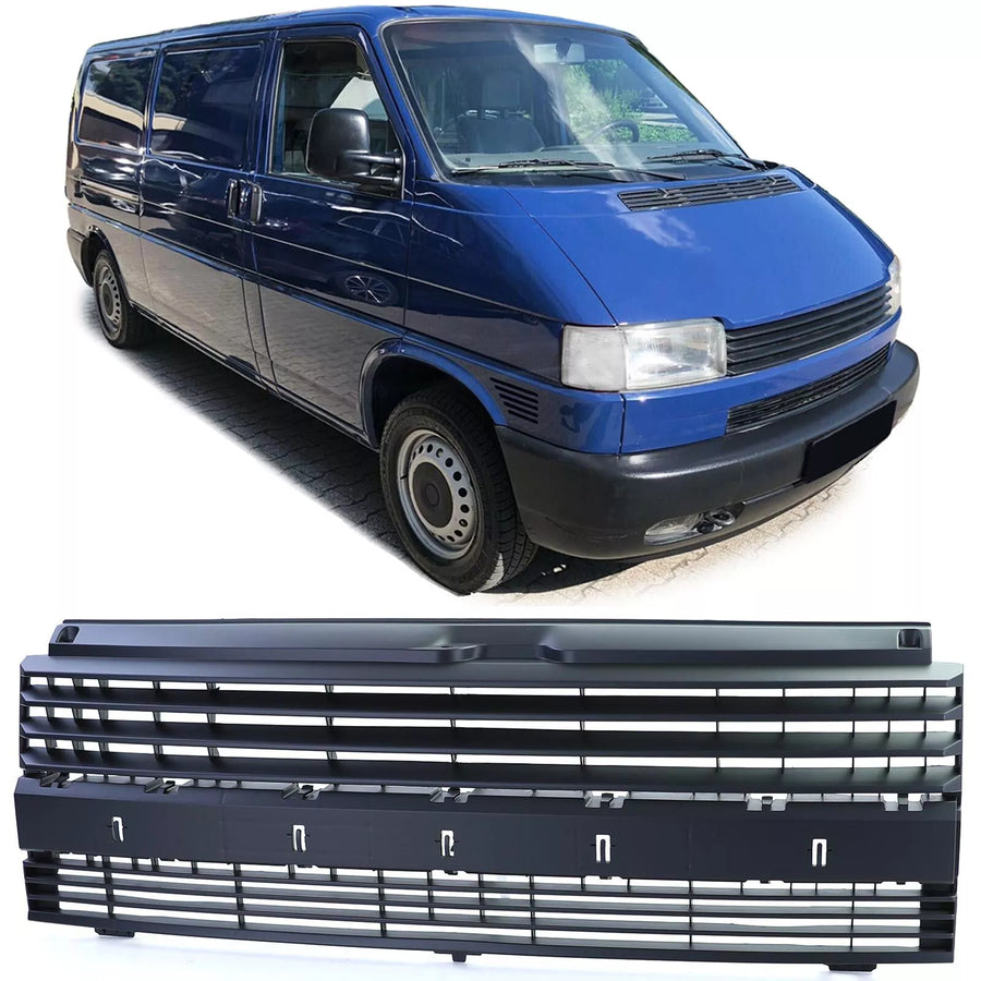 Griglia radiatore senza emblema nera per VW T4 Transporter Bus 90-03