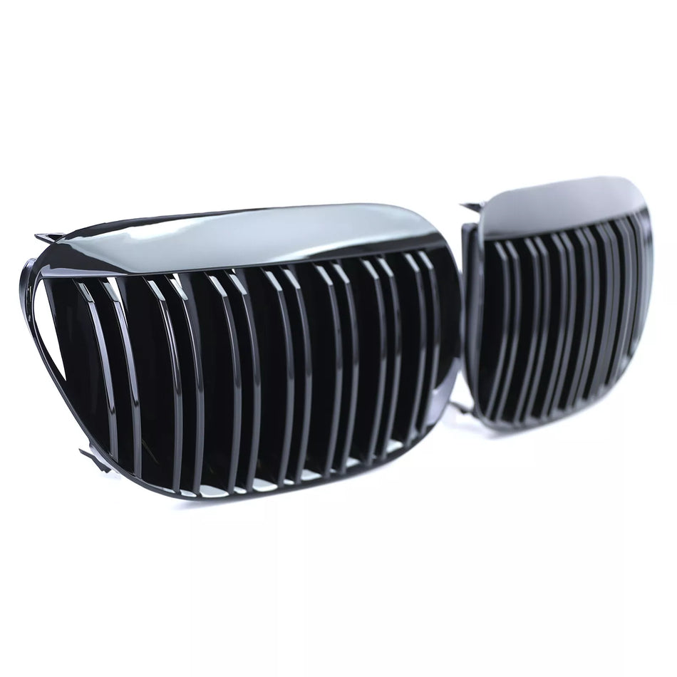 Griglia radiatore Sport doppia barra nera lucida adatta, per BMW Serie 6 E63 E64