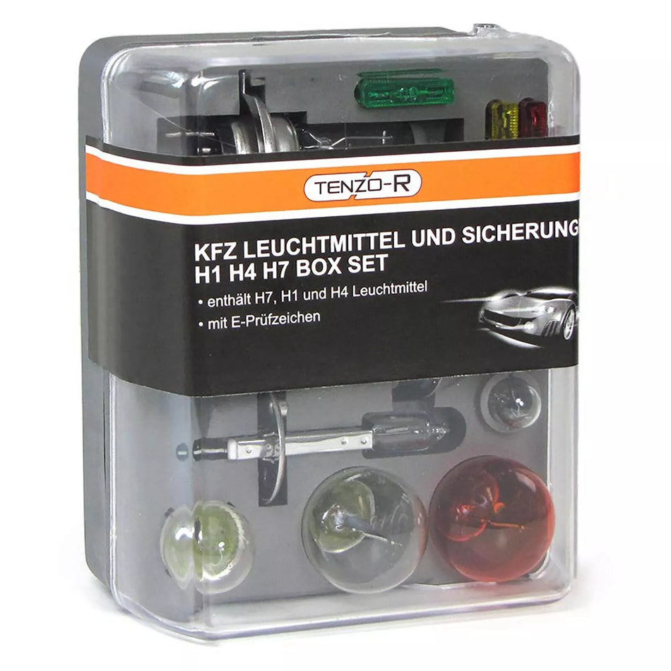 Scatola lampade di ricambio fusibili set lampade H1 H4 H7 10 12V