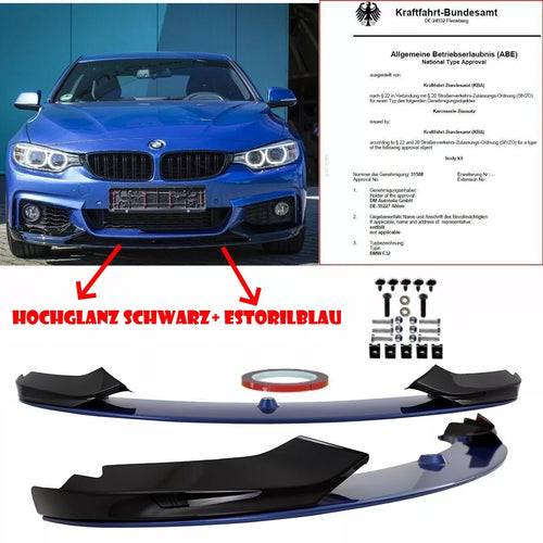 Spoiler Nero-blu verniciato per BMW F32 F33 F36 M Sport