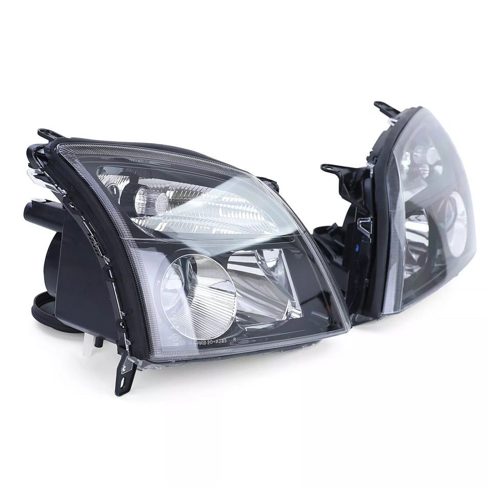Kit fari in vetro trasparente nero adatti per Opel Vectra C + Signum 2002-2005