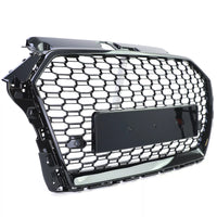 Griglia Sport griglia a nido d'ape nera lucida per Audi A3 8V 16-20 senza ACC