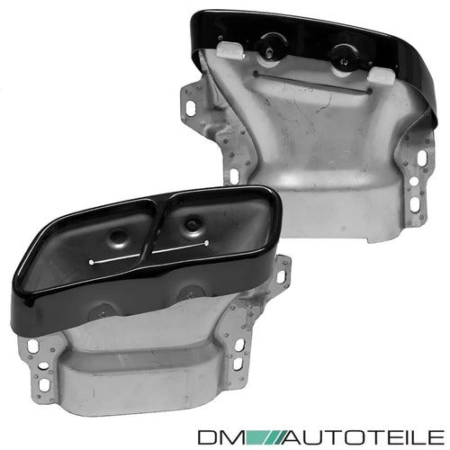 Diffusore posteriore Nero Lucido + pannelli per Mercedes CLA W117 2013-2016