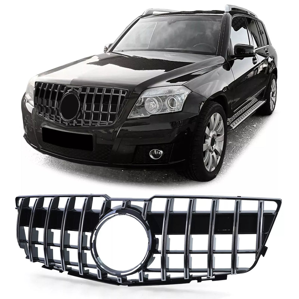 Griglia Sport nera lucida cromata per Mercedes GLK X204 08-12 prefacelift
