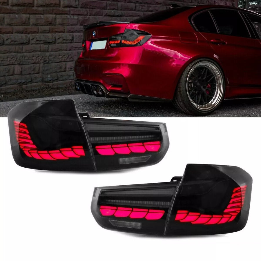 Set frecce dinamiche LED luci posteriori Smoke 4 OLED per BMW Serie 3 F30 F35