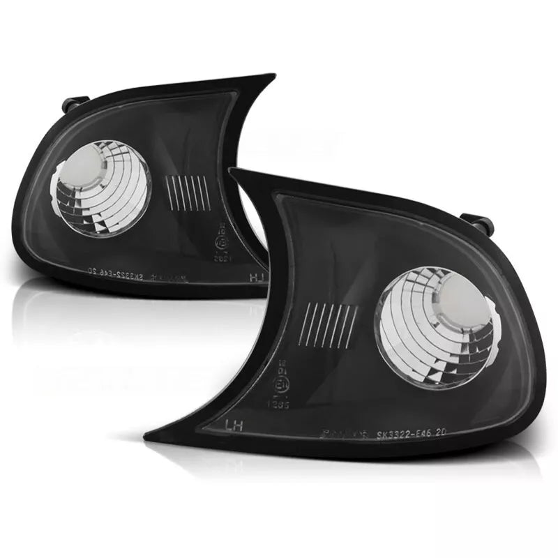 Set frecce anteriori vetro Nero per BMW Serie 3 E46 Coupe Cabrio 01-03