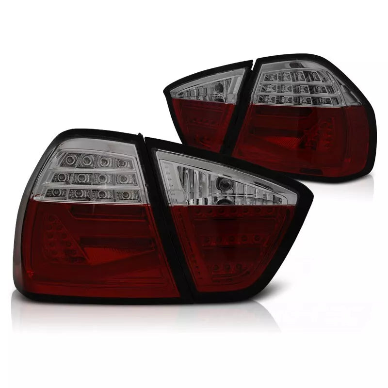 Luci posteriori LED-Lightbar per modelli BMW Serie 3 E90 2005-2008 rosso/fumo
