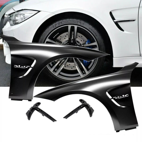 2 x set parafanghi Sportivi + supporto Nero Lucido per BMW Serie 3 F30 F31
