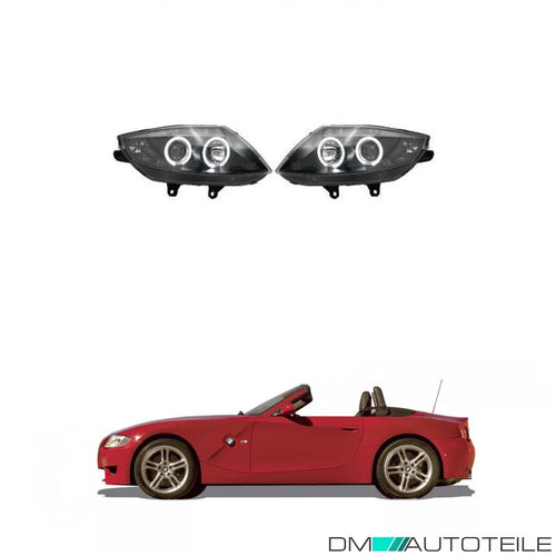 Set fari H1/H7 Angel Eyes Nero per BMW Z4 E84 E85 anno 2003-2009