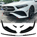 AERO FLAPS SPLITTER NERO anteriore per Mercedes W177 Classe A cura del modello
