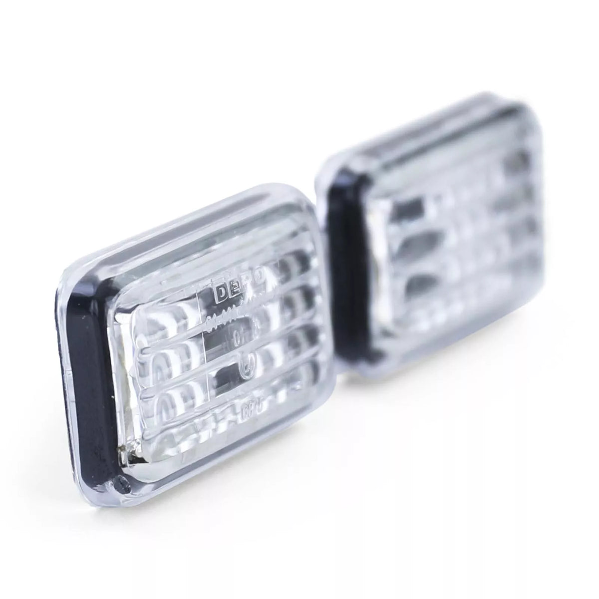 Frecce laterali vetro trasparente cromate per Audi 80 90 100 A6 C4 200 V8 – vista 2
