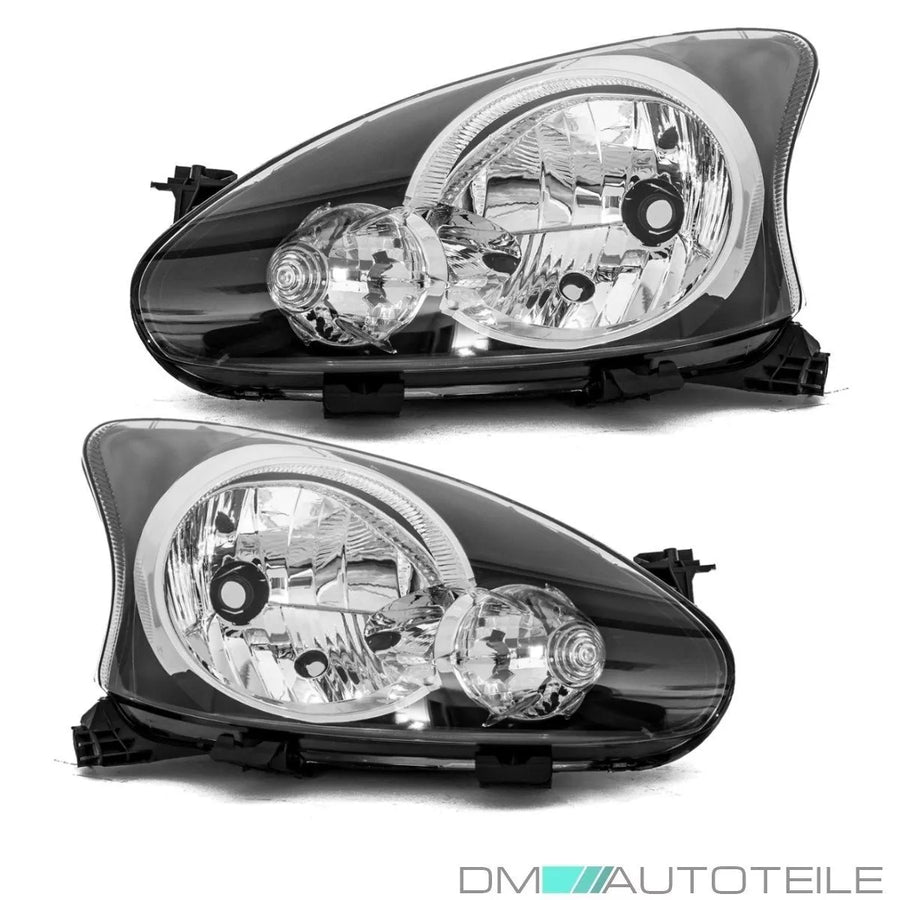 Fari anteriore destro sinistro Nero H4 anno 2005-2014 Toyota Aygo
