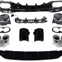 Diffusore + Terminali di Scarico 2x2 CROMO per MERCEDES W118 C118 CLASSE CLA