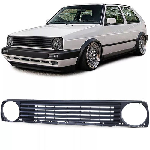 Griglia radiatore senza emblema nera per VW Golf 2 83-91
