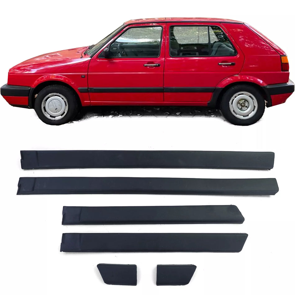 Modanature portiere larghe set 6 pezzi per VW Golf 2 87-92 4 porte