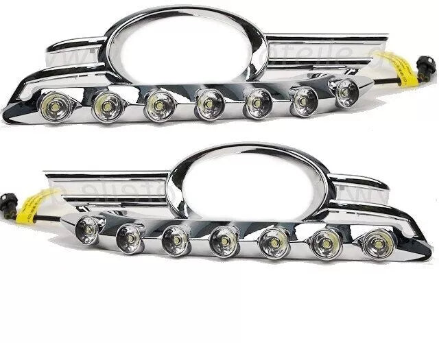Mercedes S211 W211 LED Luce Diurna TFL R87 Cromo 06-09 Avanguardia Nebbia MOPF