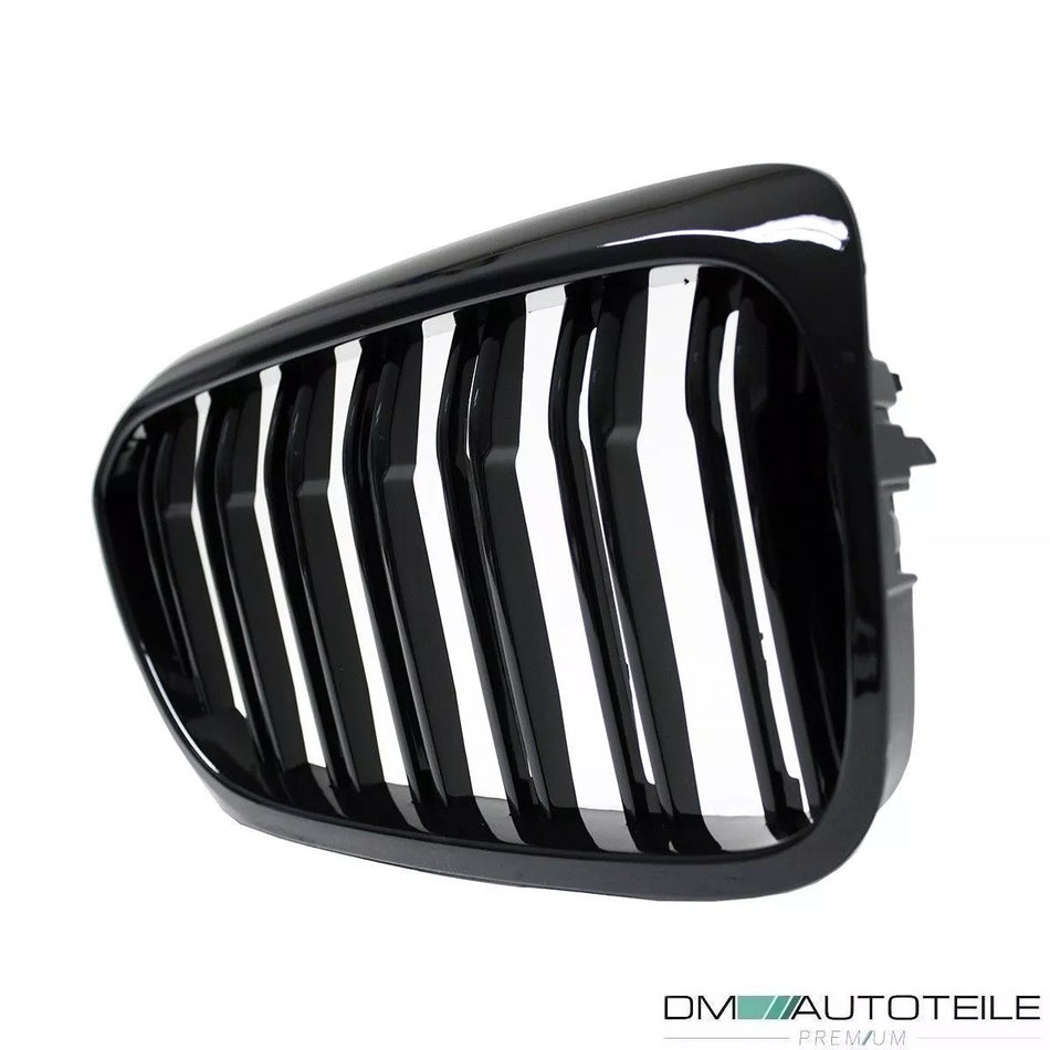 Set Griglia doppia barra nera brillante per BMW Serie 5 G30 G31 17-20