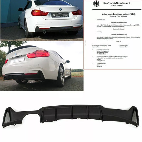 Diffusore posteriore Nero per BMW Serie 4 F32 F33 F36 M +