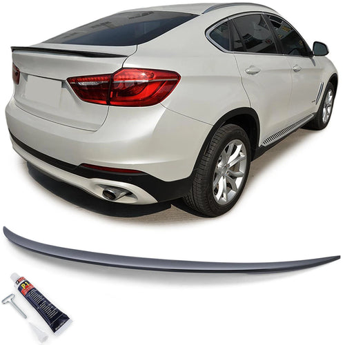 Spoiler posteriore sportivo labbro nero lucido + ABE, per BMW X6 F16 14-19