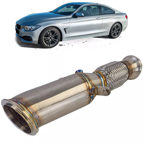 Tubo di ricambio downpipe acciaio inox BMW Serie 4 F32 F33 F36 N26 420i 428i