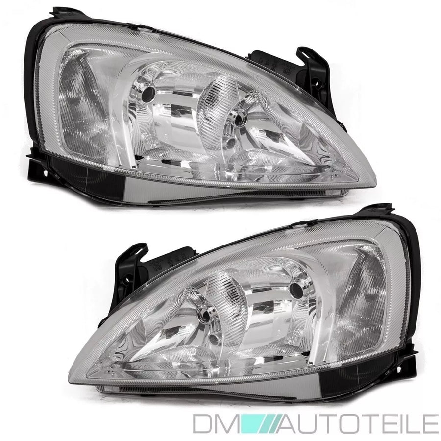 Opel Corsa C vetro faro sinistro destro cromato H7/H7 Valeo System 00-02