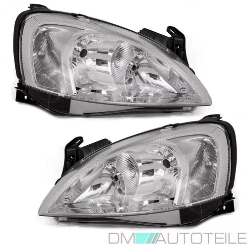 Opel Corsa C vetro faro sinistro destro cromato H7/H7 Valeo System 00-02