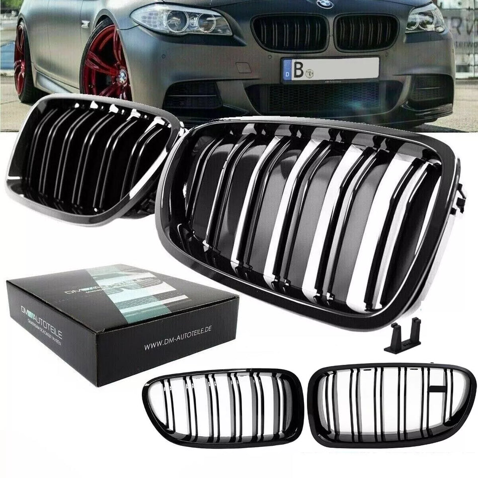Griglia per BMW Serie 5 F10 F11 F18  Lucido doppia barra anche M