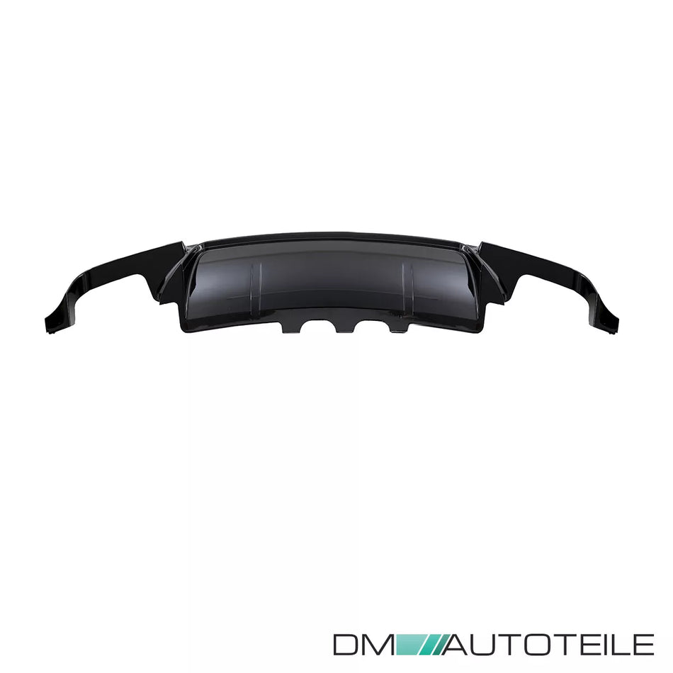 Diffusore posteriore 4 tubi Nero Lucido 668 per BMW Serie 5 F10 F11 con M5