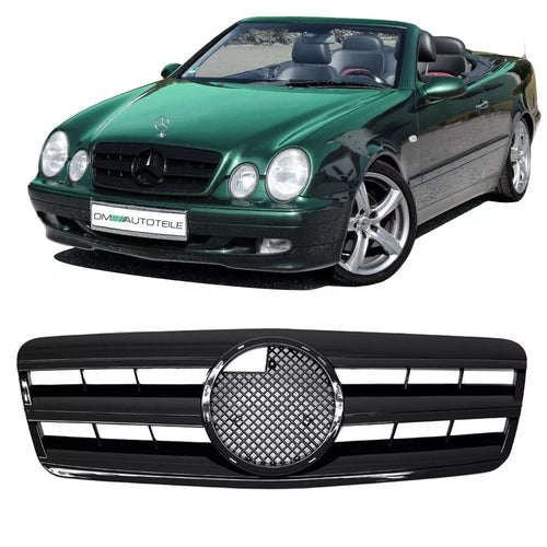Mercedes CLK W208 C208 A208 Griglia Griglia Nero Lucido 1997-2003