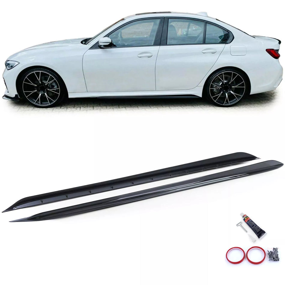 Attacco minigonne laterali nero lucido per BMW Serie 3 G20 G21 dal 18
