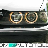 Fari Xenon Angel Eyes neri per BMW E39 00-03 lifting + 2xmotore