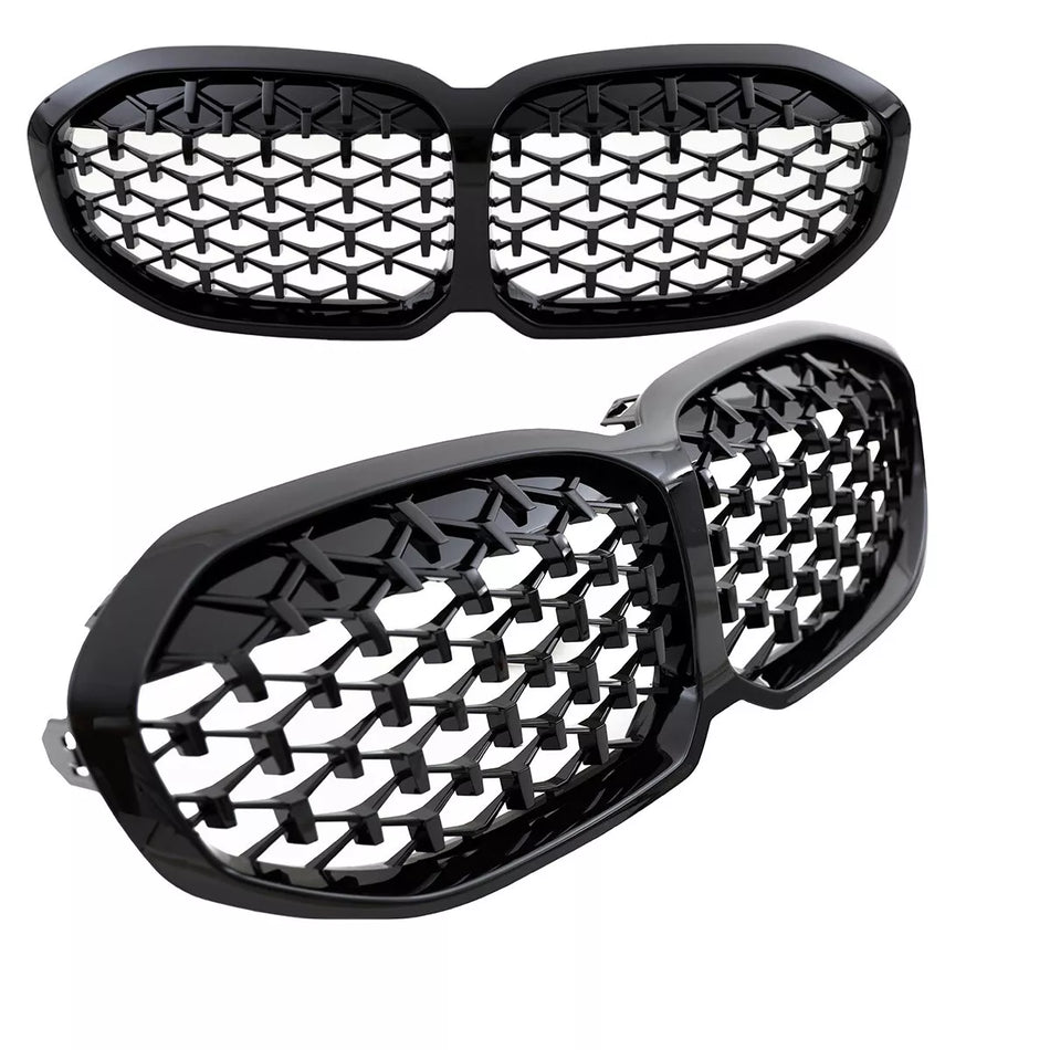 Set Griglia diamante Nero Lucido per BMW Serie 1 F40