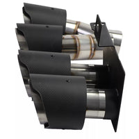 Terminale scarico doppio tubo carbonio, per BMW F10 F11 520 523 525 528 530