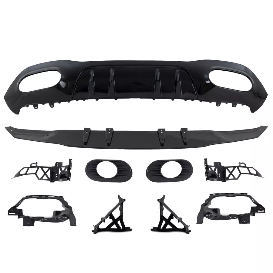 Diffusore posteriore Nero per Mercedes W177 Hatchback non A35 AMG