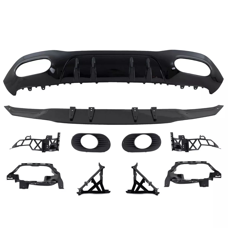 Diffusore posteriore Nero per Mercedes W177 Hatchback non A35 AMG