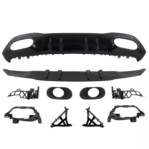 Diffusore posteriore Nero per Mercedes W177 Hatchback non A35 AMG