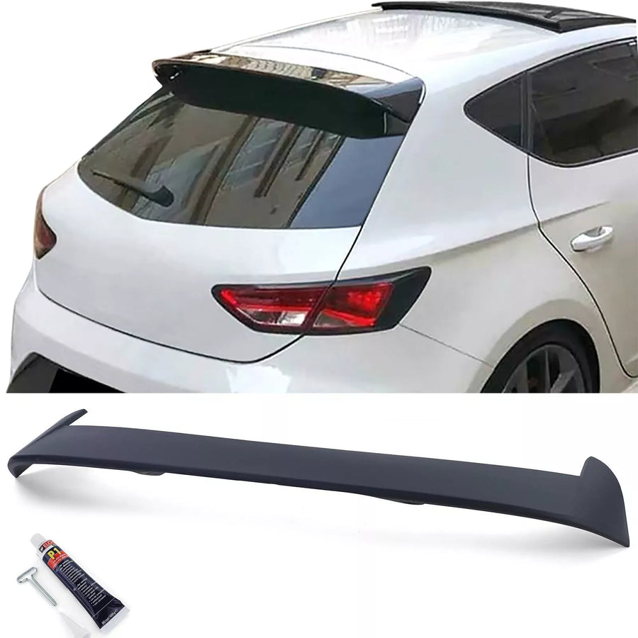Spoiler posteriore tetto, performance nero opaco, per Seat Leon 3 5F 12-20