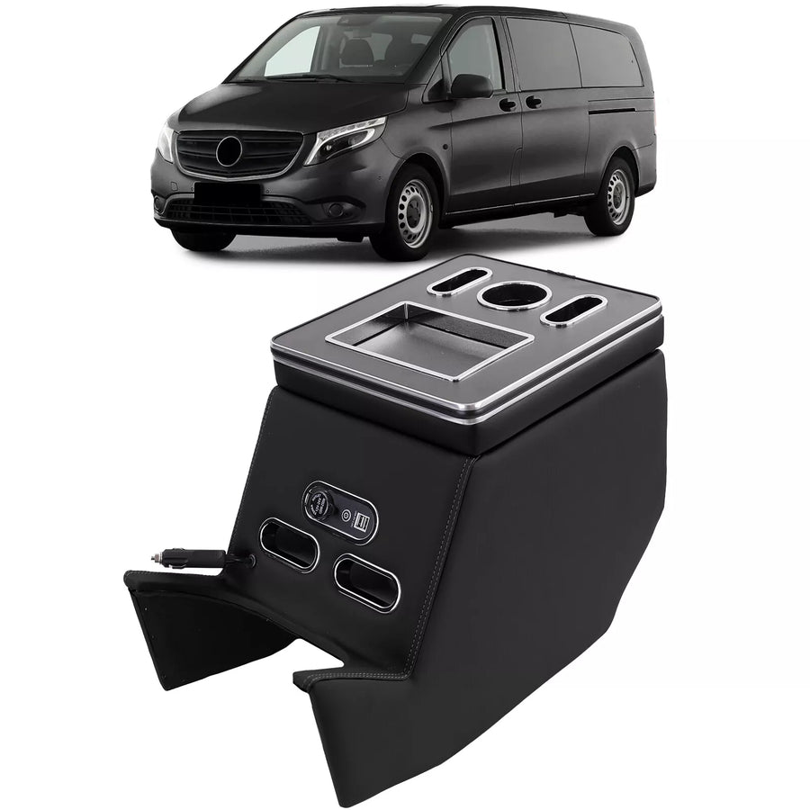 Console centrale bracciolo scatola portaoggetti nera Mercedes Classe V W447