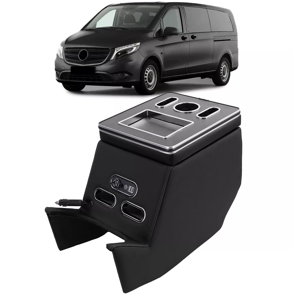 Console centrale bracciolo scatola portaoggetti nera Mercedes Classe V W447