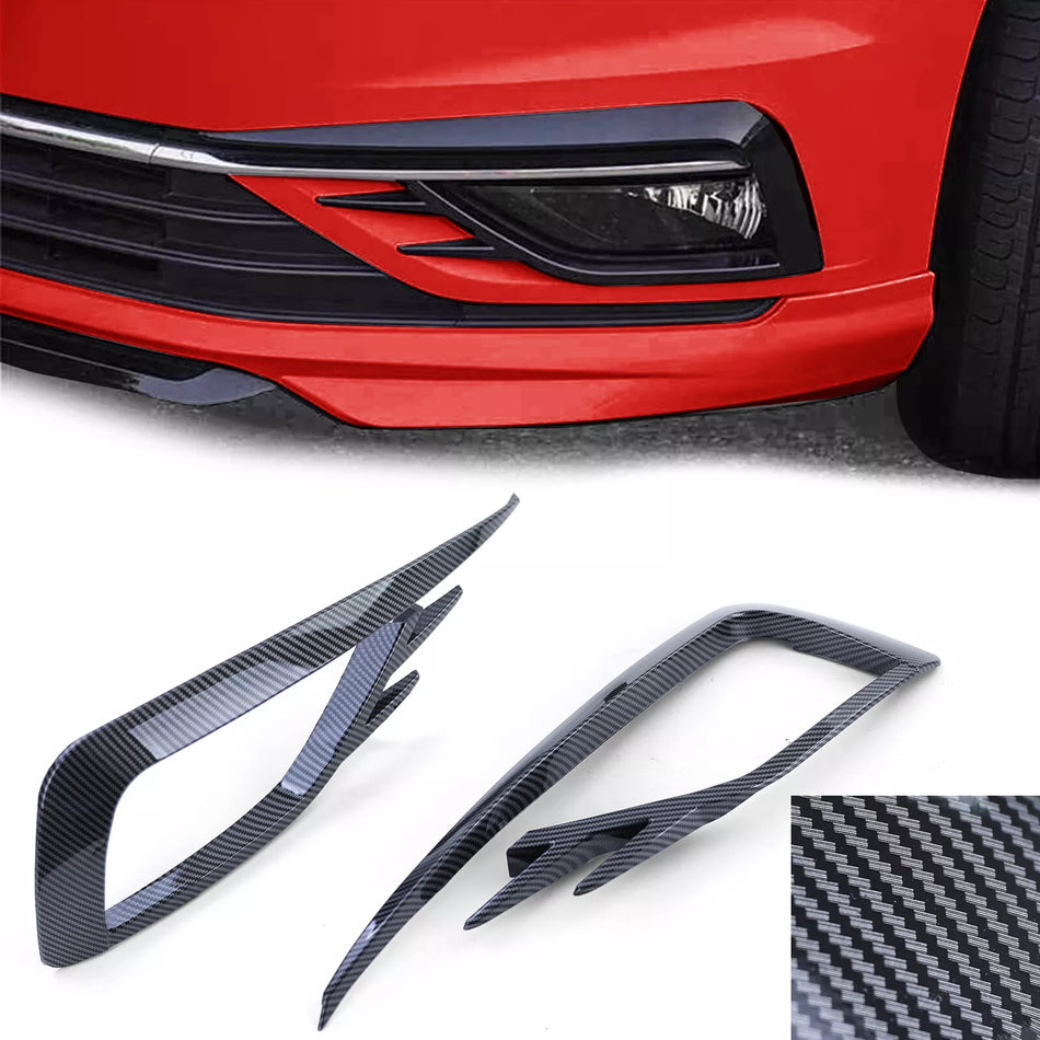 Bordi fendinebbia griglia carbon look lucido per vw golf 7 17-20